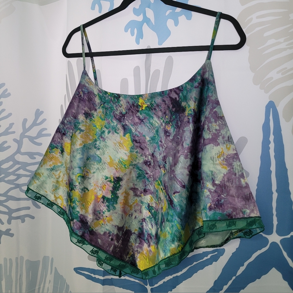 Yitty water color silky pj set tank top and  shorts